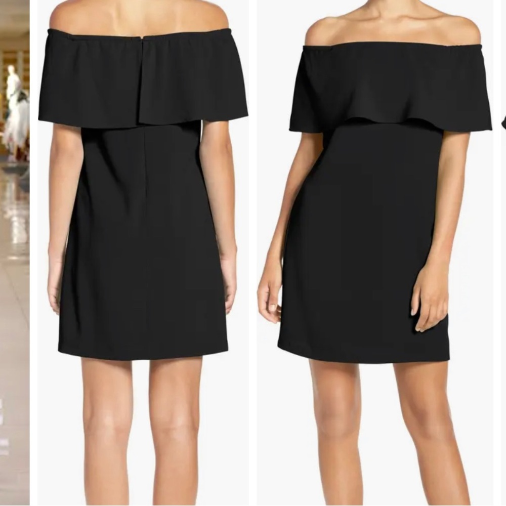 NWT Charles Henry Black Off the Shoulder Dress